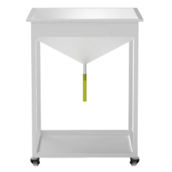 resin funnel filter table