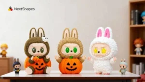 Collection display of 3D printed Halloween bunny toys made with NextShapes Standard PLA filament, showcasing vibrant color consistency, smooth surface finish, and minimal post-processing