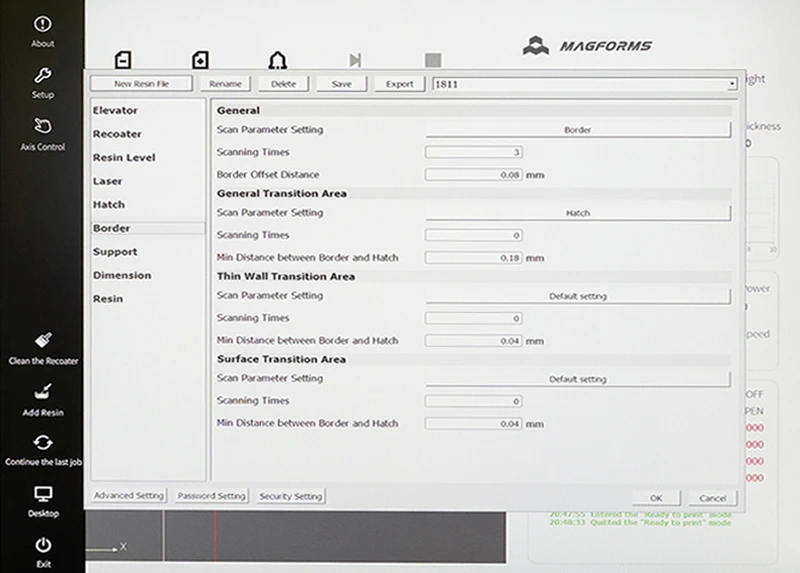 printing settings