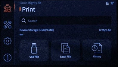 printing settings for sonic mighty 8k