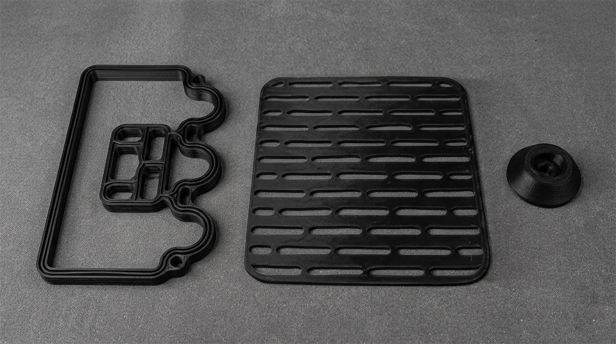 NextShapes-Elastic-Resin-3D-printed-custom-seals-and-damping-components-collection-display