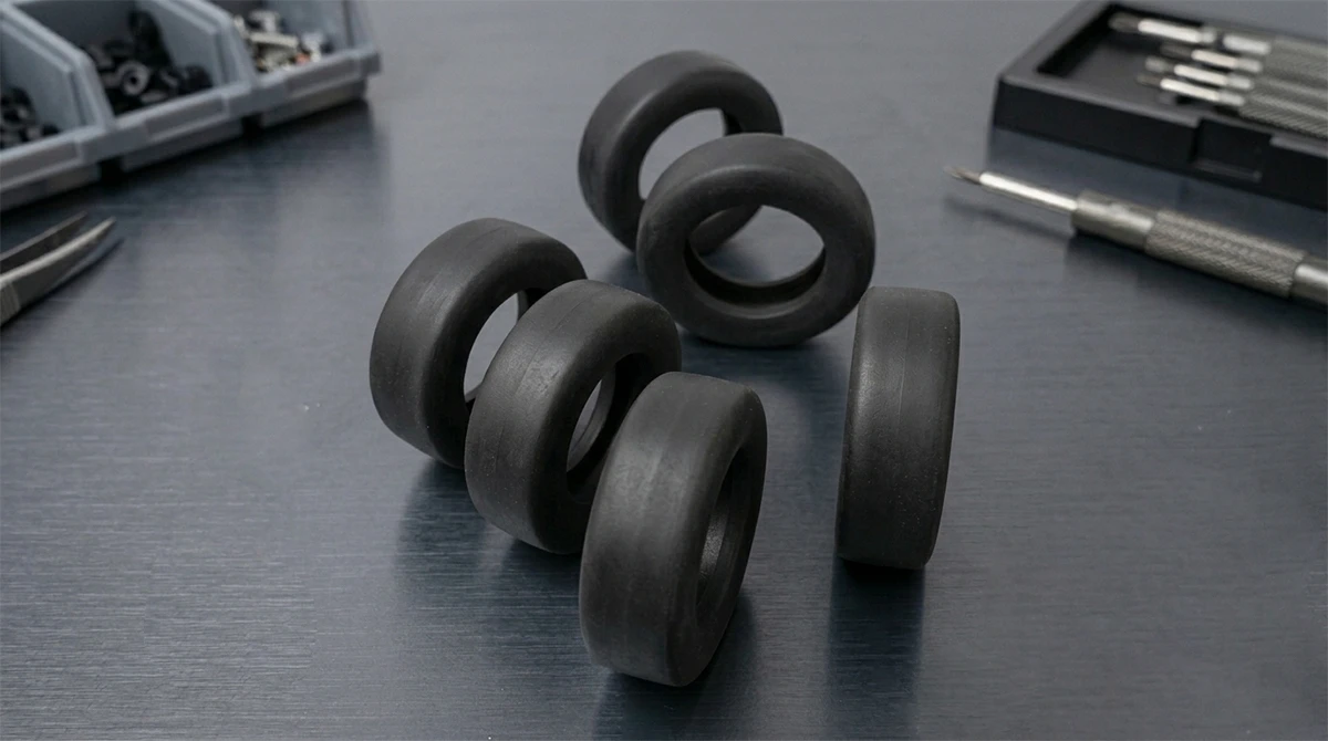 NextShapes-Elastic-Resin-3D-printed-damping-rings-functional-parts-display