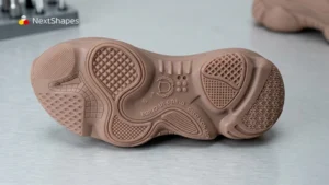 NextShapes Shoe Mold & Head Sculpt: Matte Brown High-Detail Material for 3D printing Shoe Molds and Head Sculptures