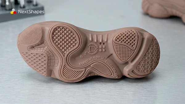 NextShapes Shoe Mold & Head Sculpt: Matte Brown High-Detail Material for 3D printing Shoe Molds and Head Sculptures