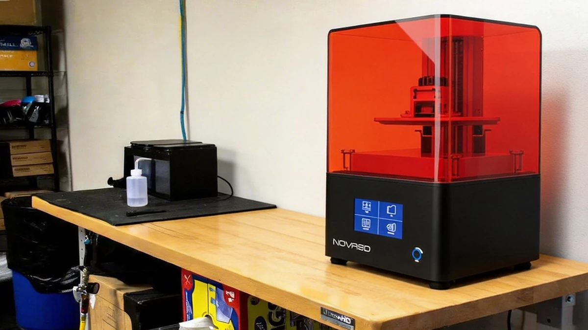 NextShapes-Standard-Pro-Resin-desktop-LCD-3D-printer-setup-scene-display