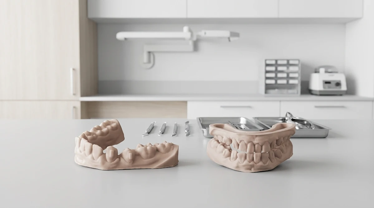 3d printed dental models lab display showcase