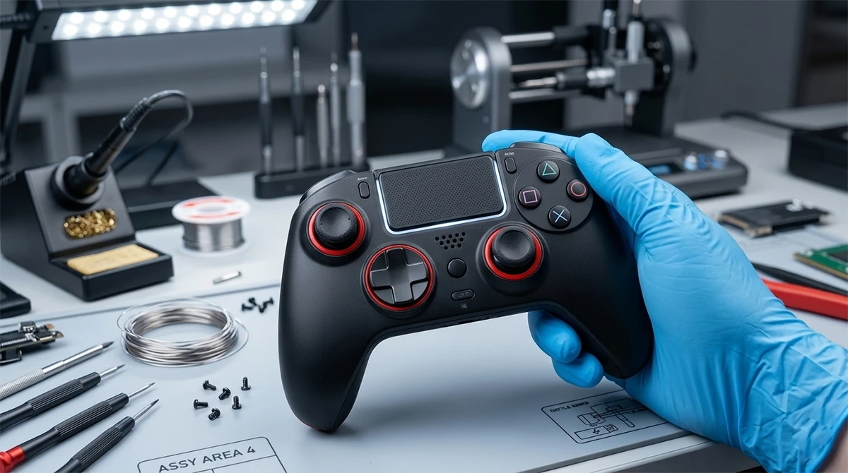 NextShapes-Standard-Pro-Resin-3D-printed-black-custom-game-controller-finished-display
