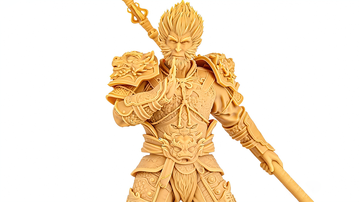 Highly detailed Black Myth: Wukong 3D print made with NextShapes Hight Resolution 8K Pro resin
