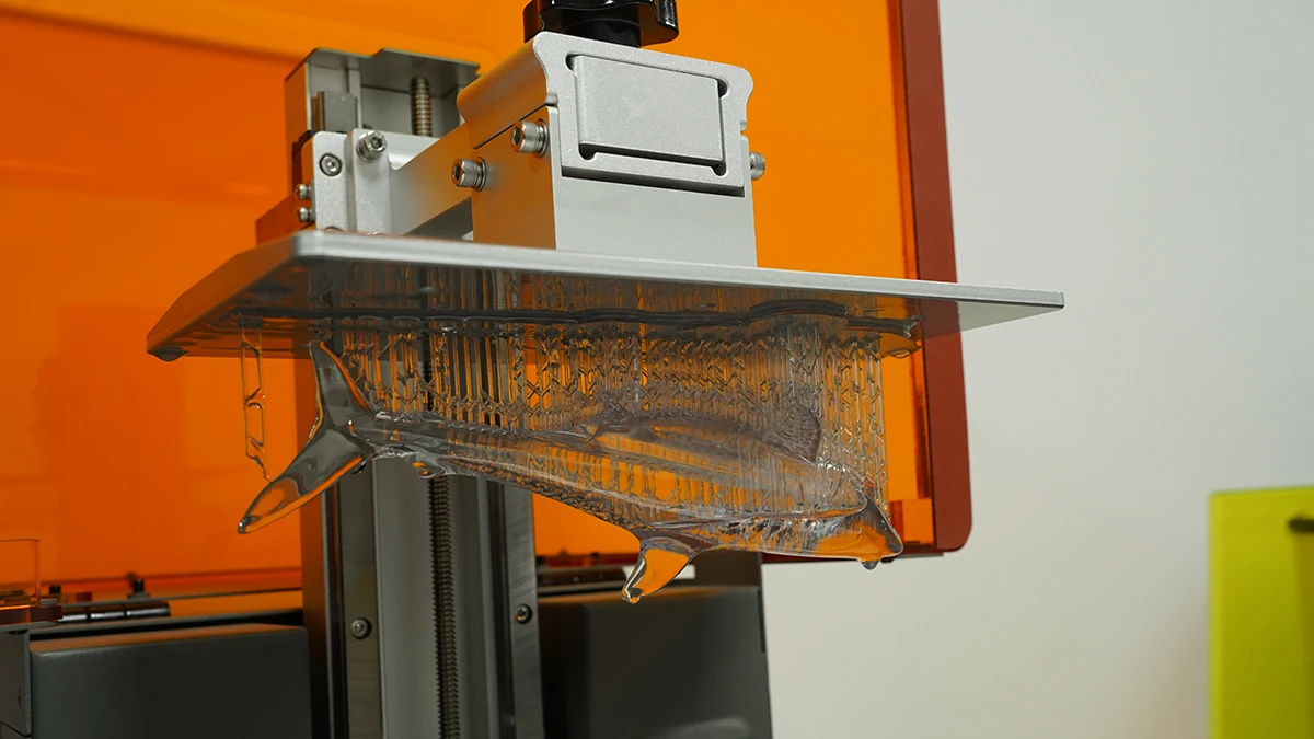 clean pro resin lcd dlp 3d printing process transparent resin printing layer formation detail