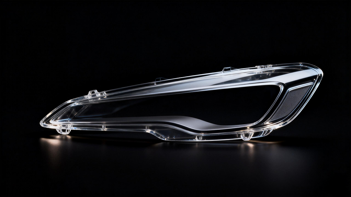 Finished bubble-free transparent automotive prototype printed with Precision Clear resin, highlighting high dimensional accuracy and crystal-clear finish.