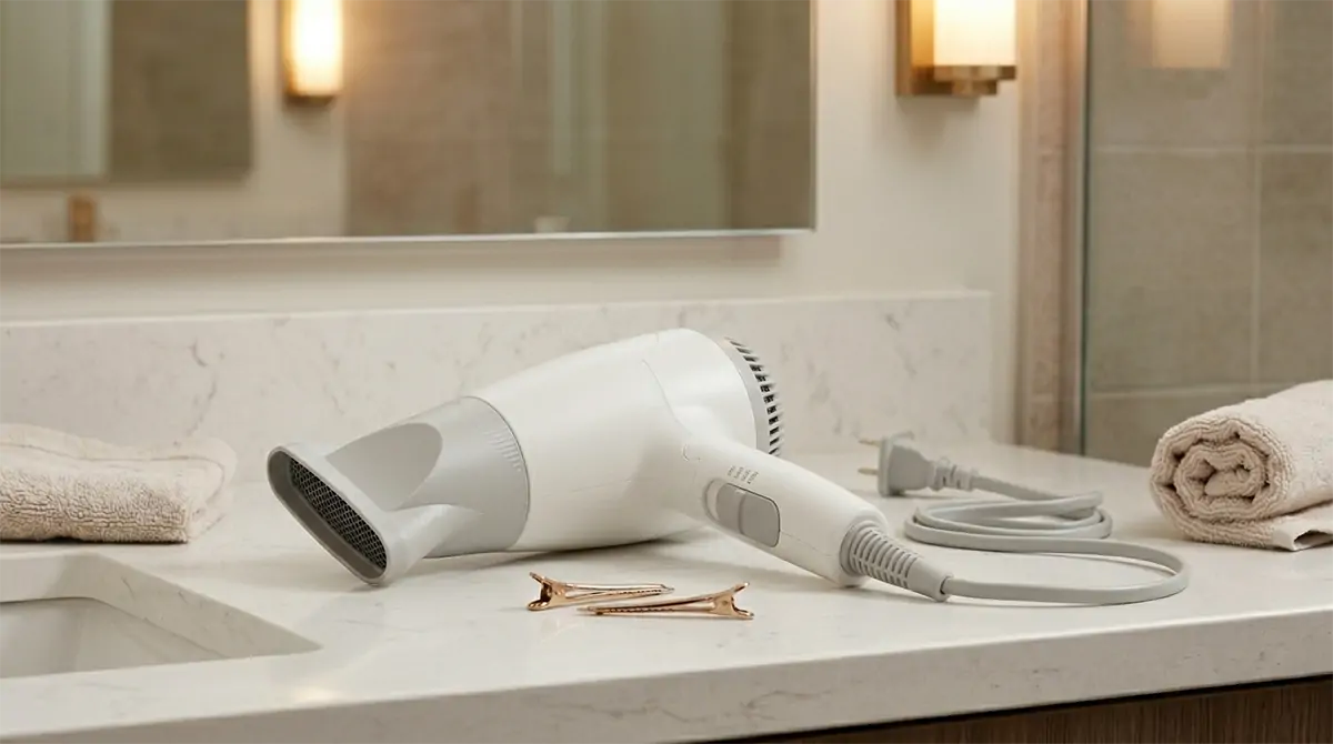 hairdryer bathroom 3d print scene