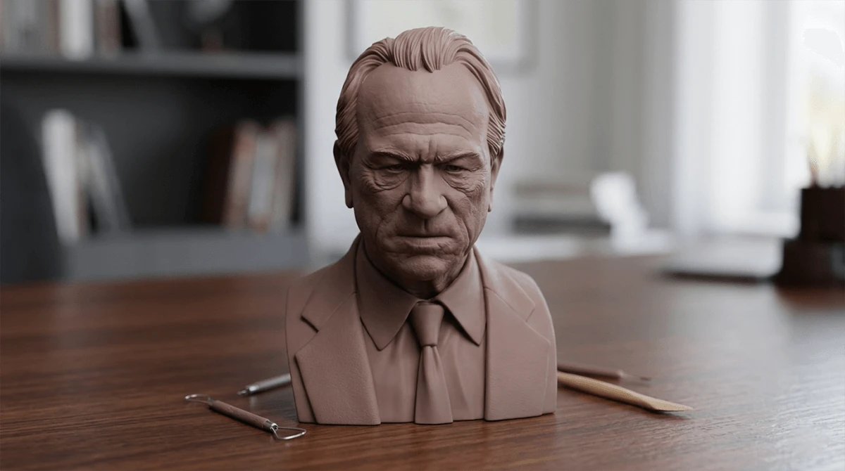 head sculpt 3d printed model detail showcase