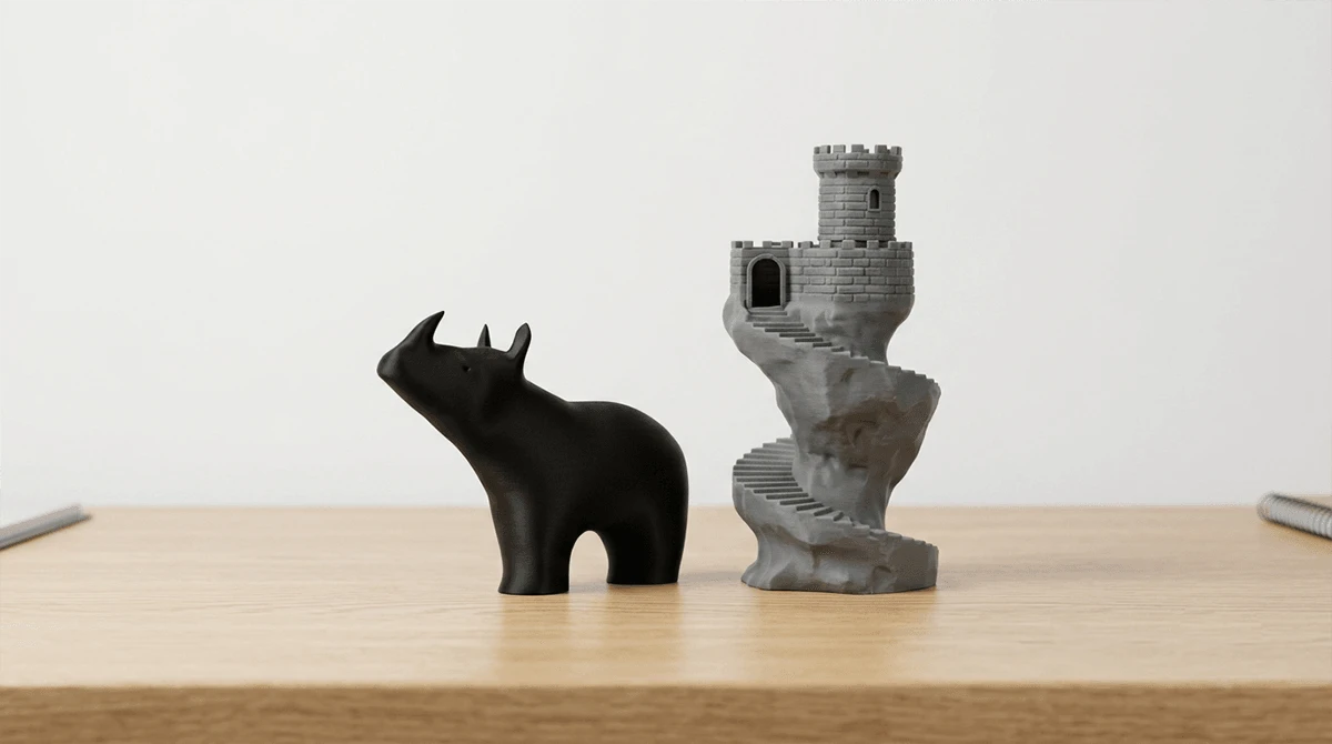 matte pla 3d printed model detail showcase