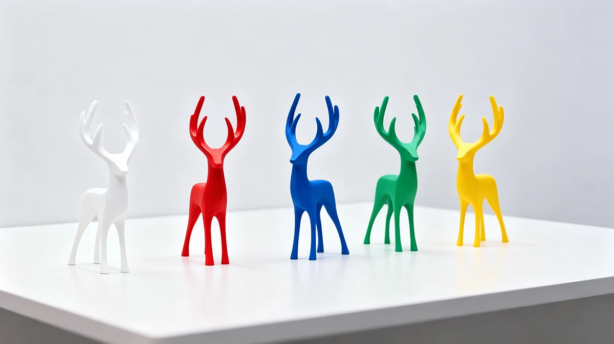 petg hf filament multicolor deer toy collection display